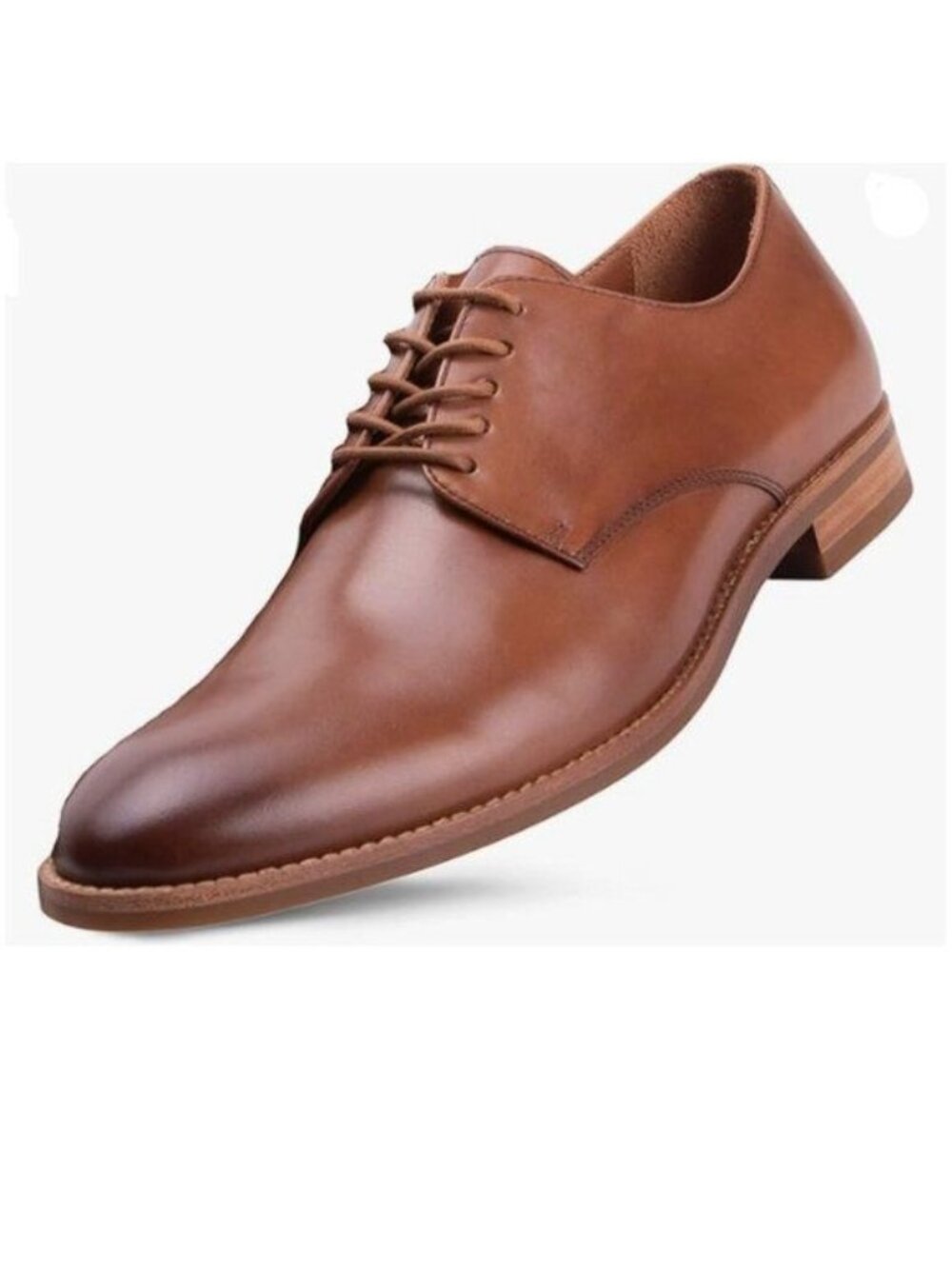 LEIZILEI Mens Shoes, Brown Dress Shoes for Men. Landon, Oxford. Derby. Bus